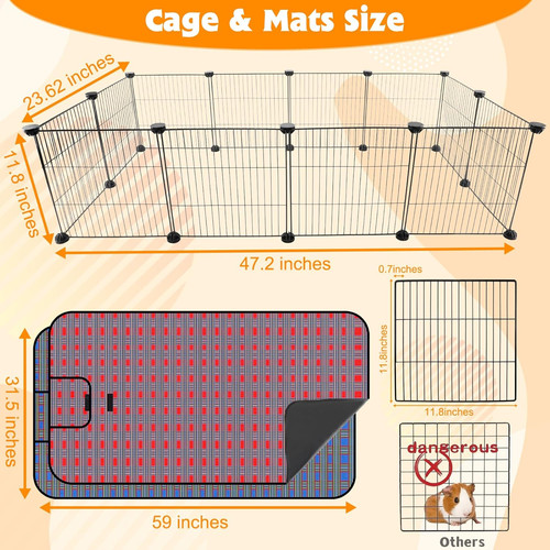Large guinea pig cage habitat - guinea,