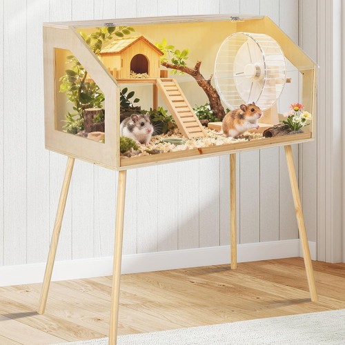 Wood hamster cage with legs - cage,