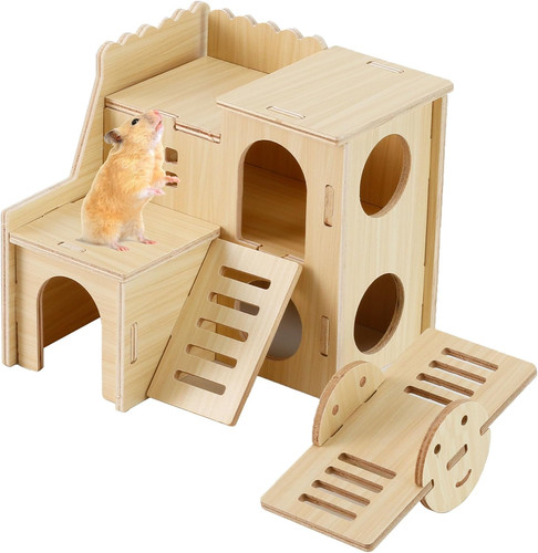 Wooden hamster hideout cage - hideout,