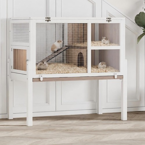 Wooden guinea pig cage indoor - wooden,