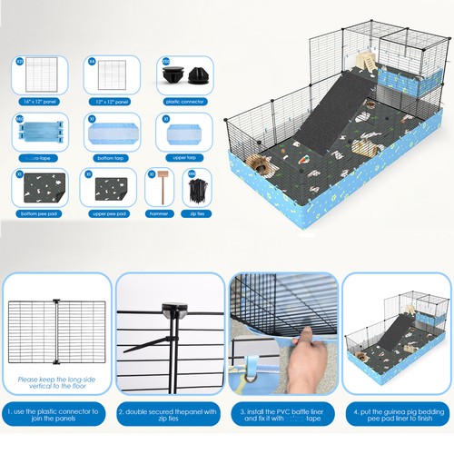 Story guinea pig cages with - 2-story,