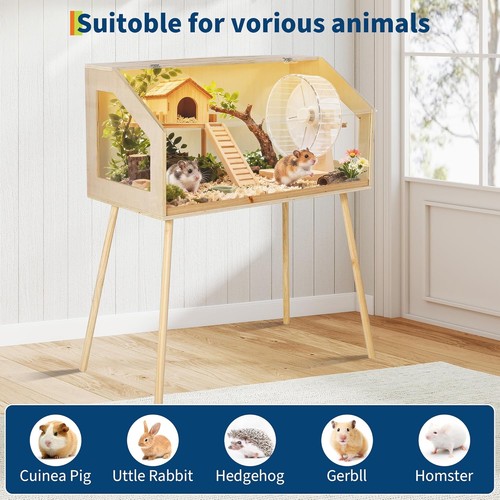 Wooden hamster cage with legs - cage,