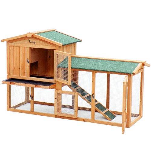 Wooden pet rabbit - rabbit, hutch