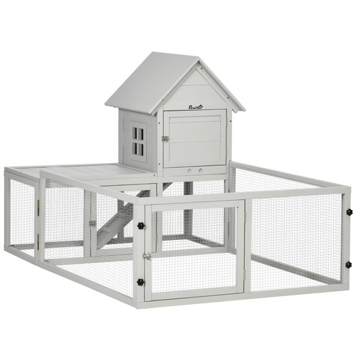 Pawhut rabbit hutch guinea - pawhut,