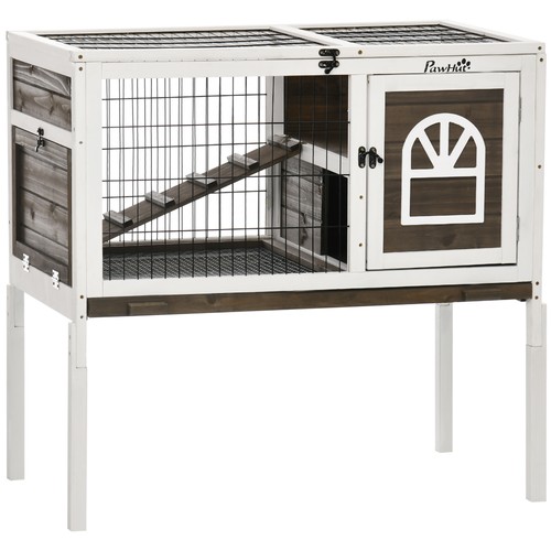 Wood rabbit hutch - rabbit, hutch,