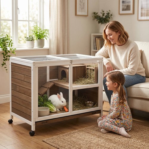 Indoor rabbit hutch - rabbit,