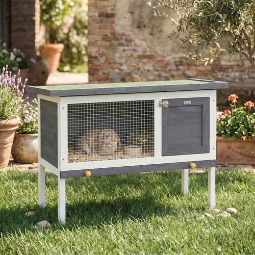 Pawhut rabbit hutch - pawhut, hutch,
