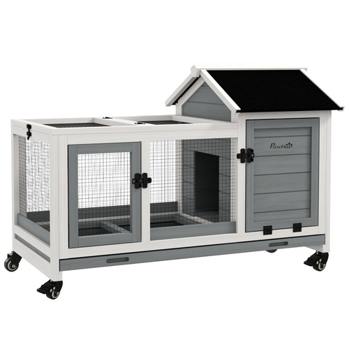 Pawhut rabbit hutch - rabbit, hutch,
